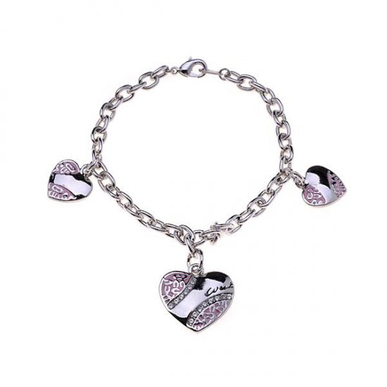 Coach Heart Signature Pink Bracelets ALE Coach Heart Signature Pink Bracelets ALE